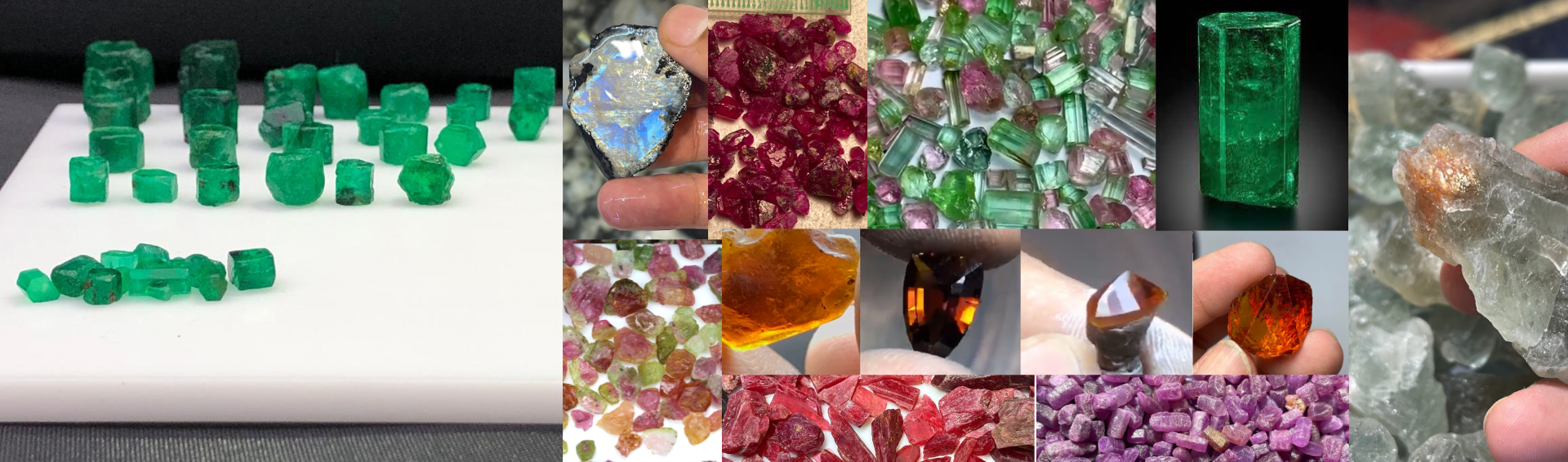 Rough Gemstones Crystals