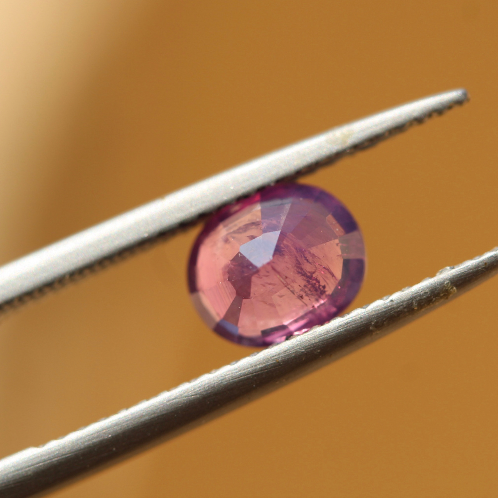 1.60 carats Natural Lavandar Color Kashmir Sapphire Faceted Stone | Purplish Pink Sapphire