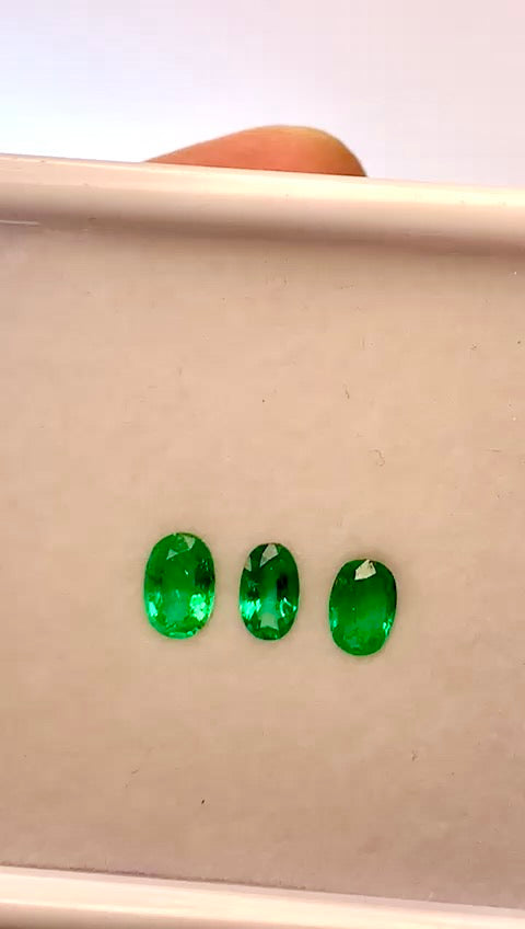 3 Pieces Panjshir Real Emerald Stones | Vivid Green Emerald Loose Stones