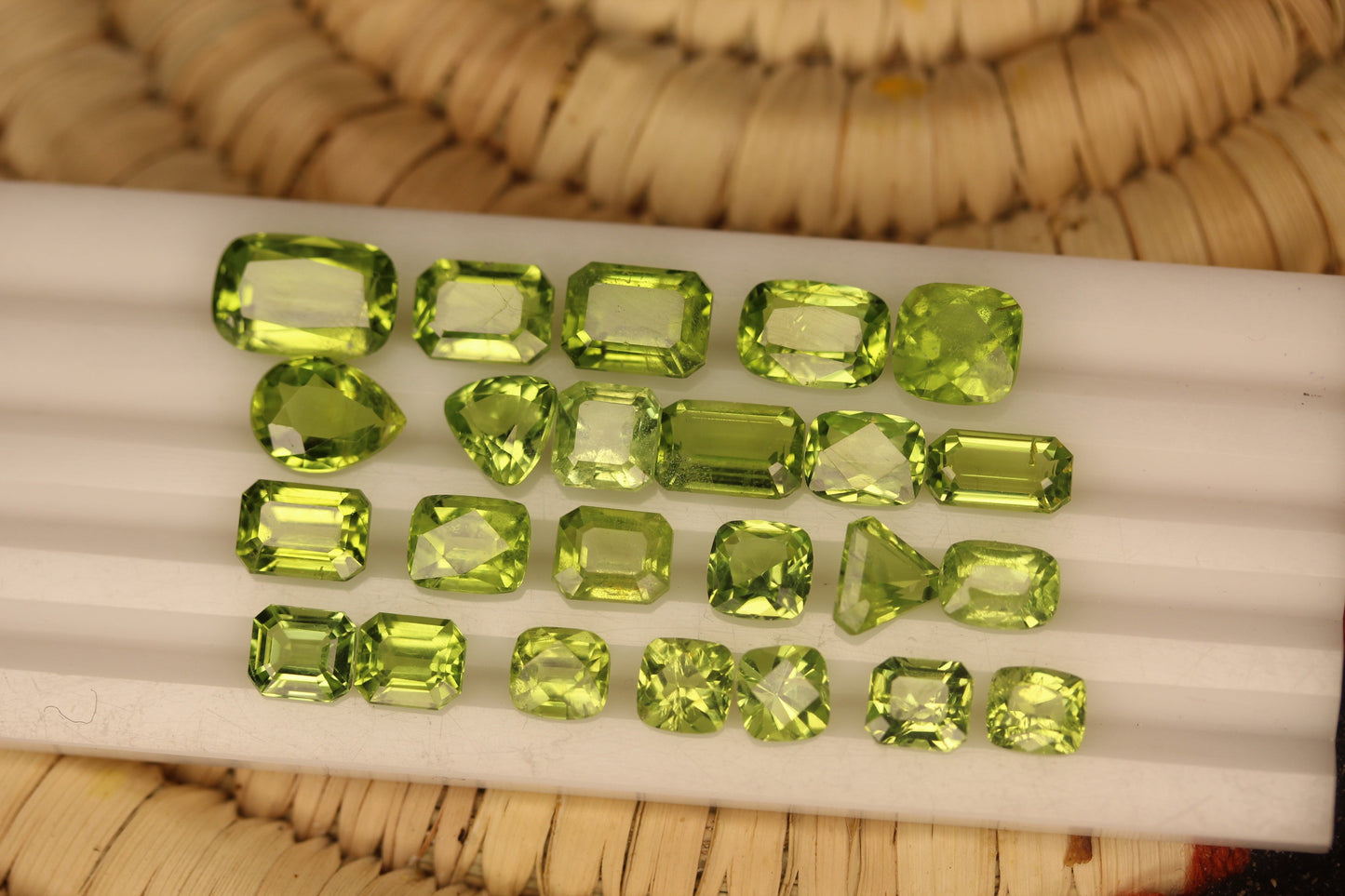 32 carats Natural Apple Green Peridots Stones | Loose Peridots