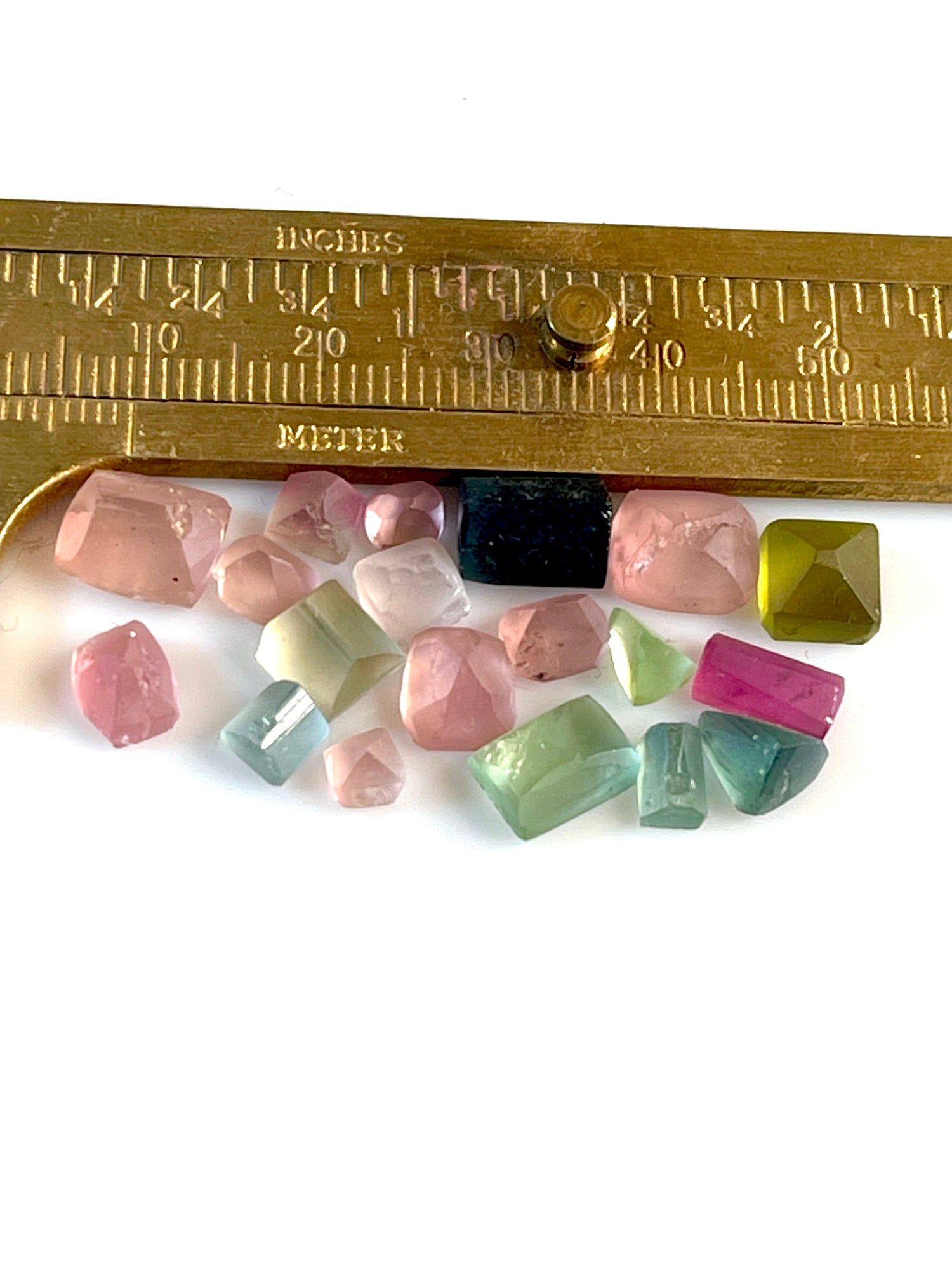 26 carats Preformed Raw Tourmaline | Pink Tourmaline Stones | Green Tourmaline