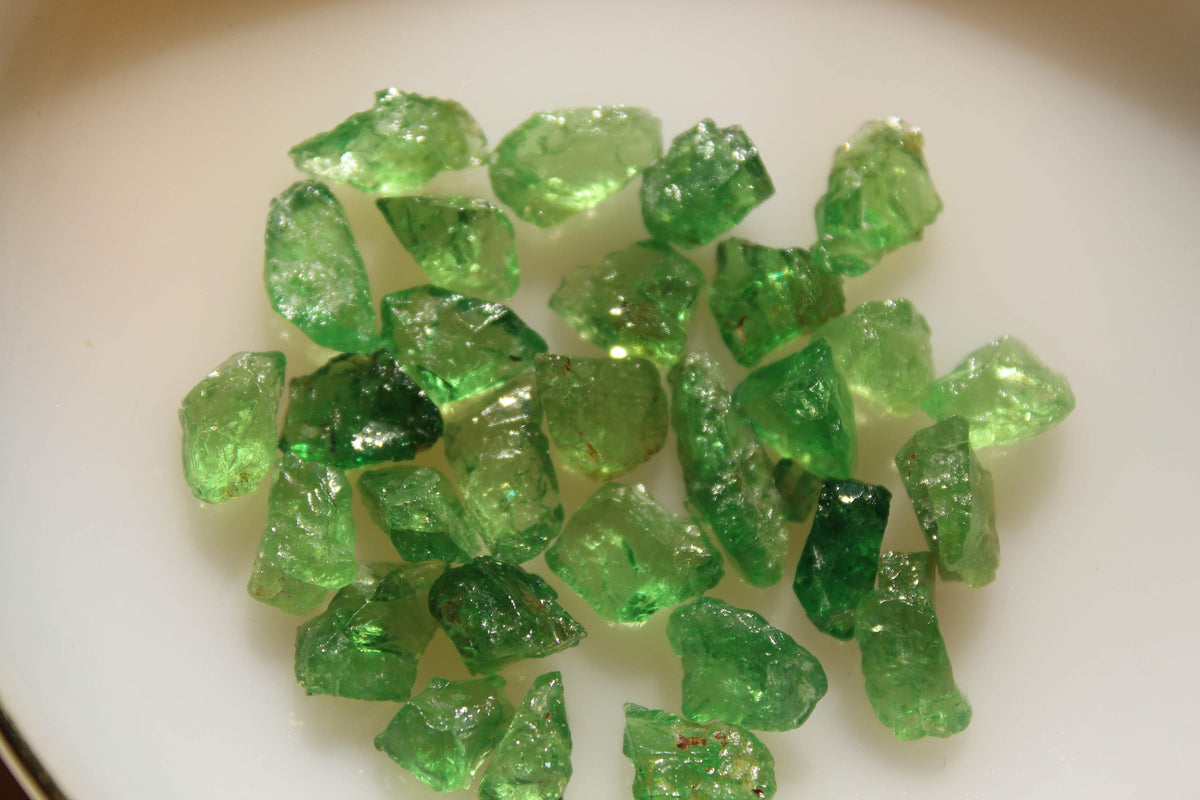 Star faceting now with Tsavorite Garnets