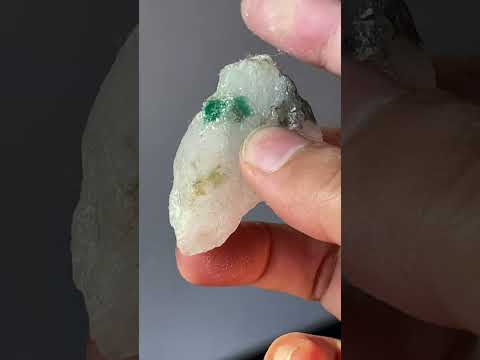 8.8 grams Vivid Green Emerald Stone on Calcite from Swat Pakistan