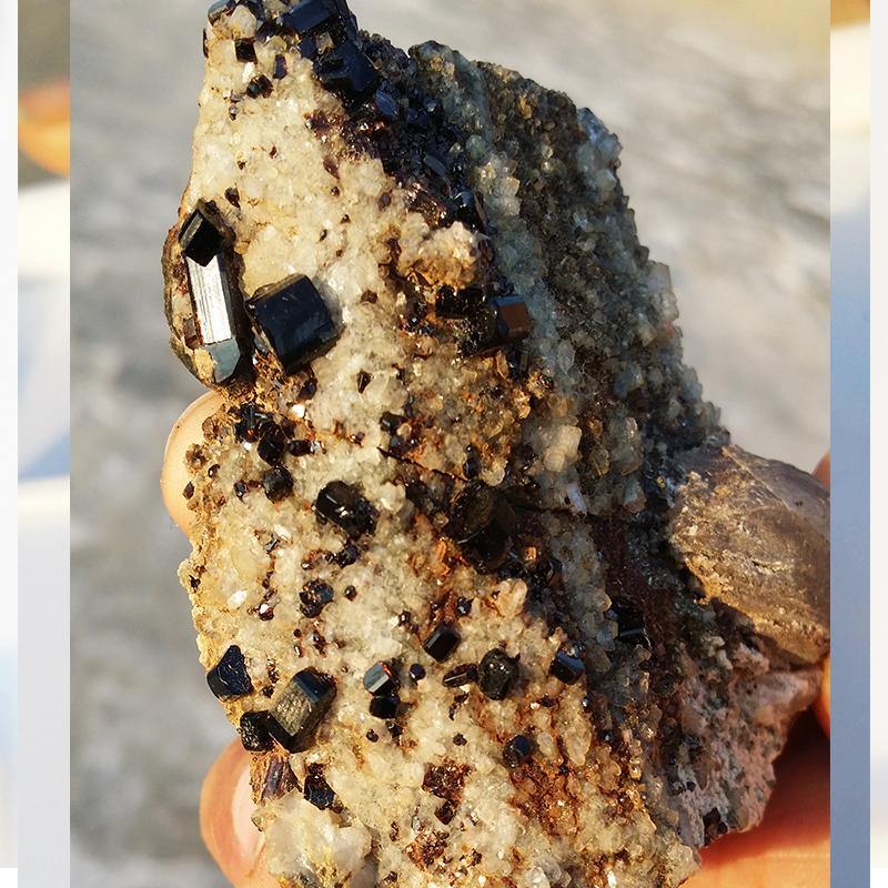 Vesuvianite Combined with Feldspar on Matrix | Mineral Specimen