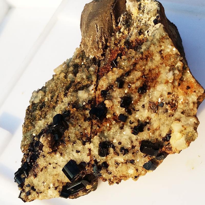 Vesuvianite Combined with Feldspar on Matrix | Mineral Specimen