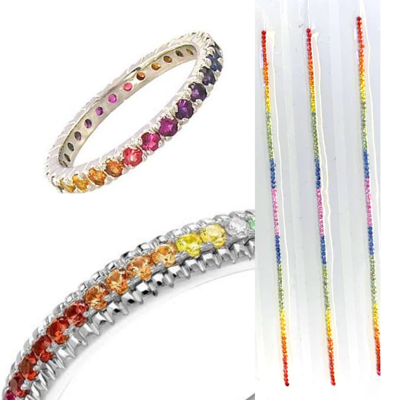 Rainbow Sapphires Calliberated