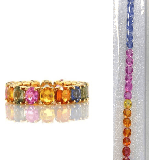 Oval Shape Rainbow Sapphires