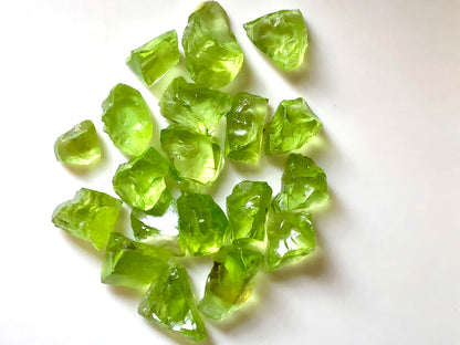 55Carats Natural Green Peridot Facet Rough Deal