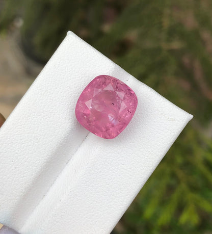 9.9 Carats Cushion Rare Pink Topaz From Katlang | Imperial Topaz