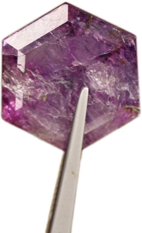 Purplish pink trapiche sapphire price per carat