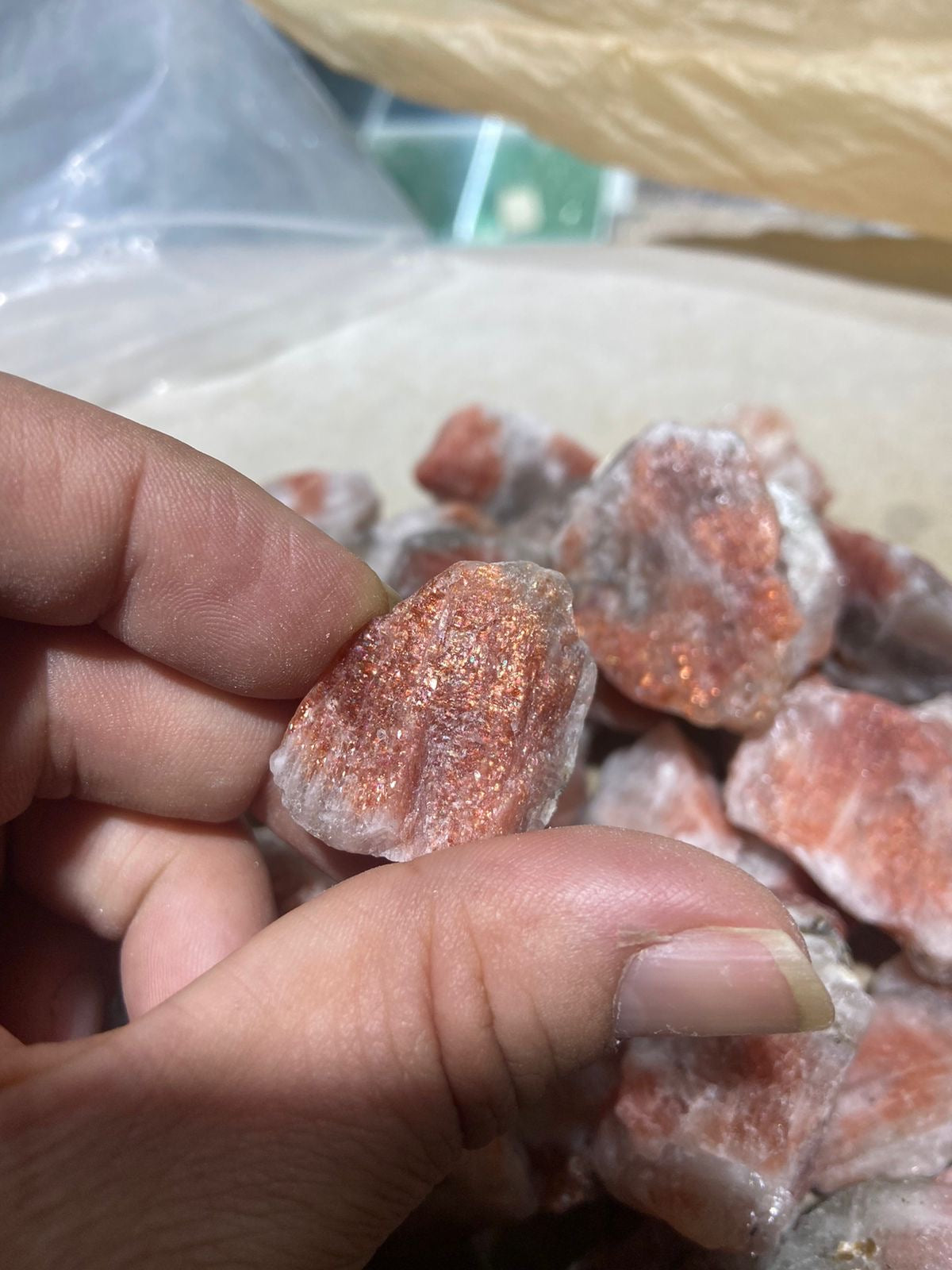One kg Raw Sunstone for Lapidary Artists