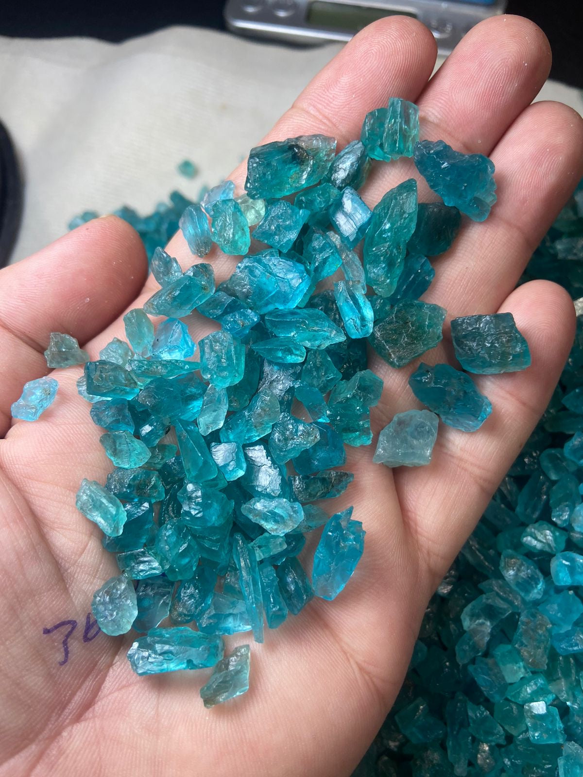 1 kilo gram Blue Apatite for Faceting / Lapidary