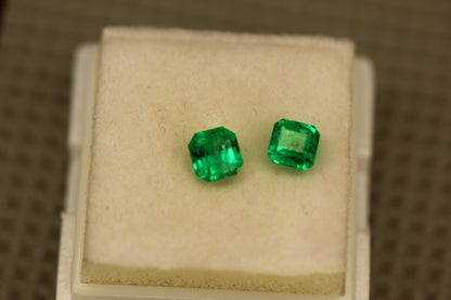 Panjshir emerald Stone Pair | Real Emerald Stone for Jewelry