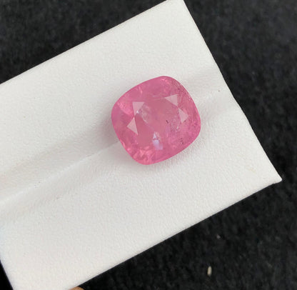 9.9 Carats Cushion Rare Pink Topaz From Katlang | Imperial Topaz