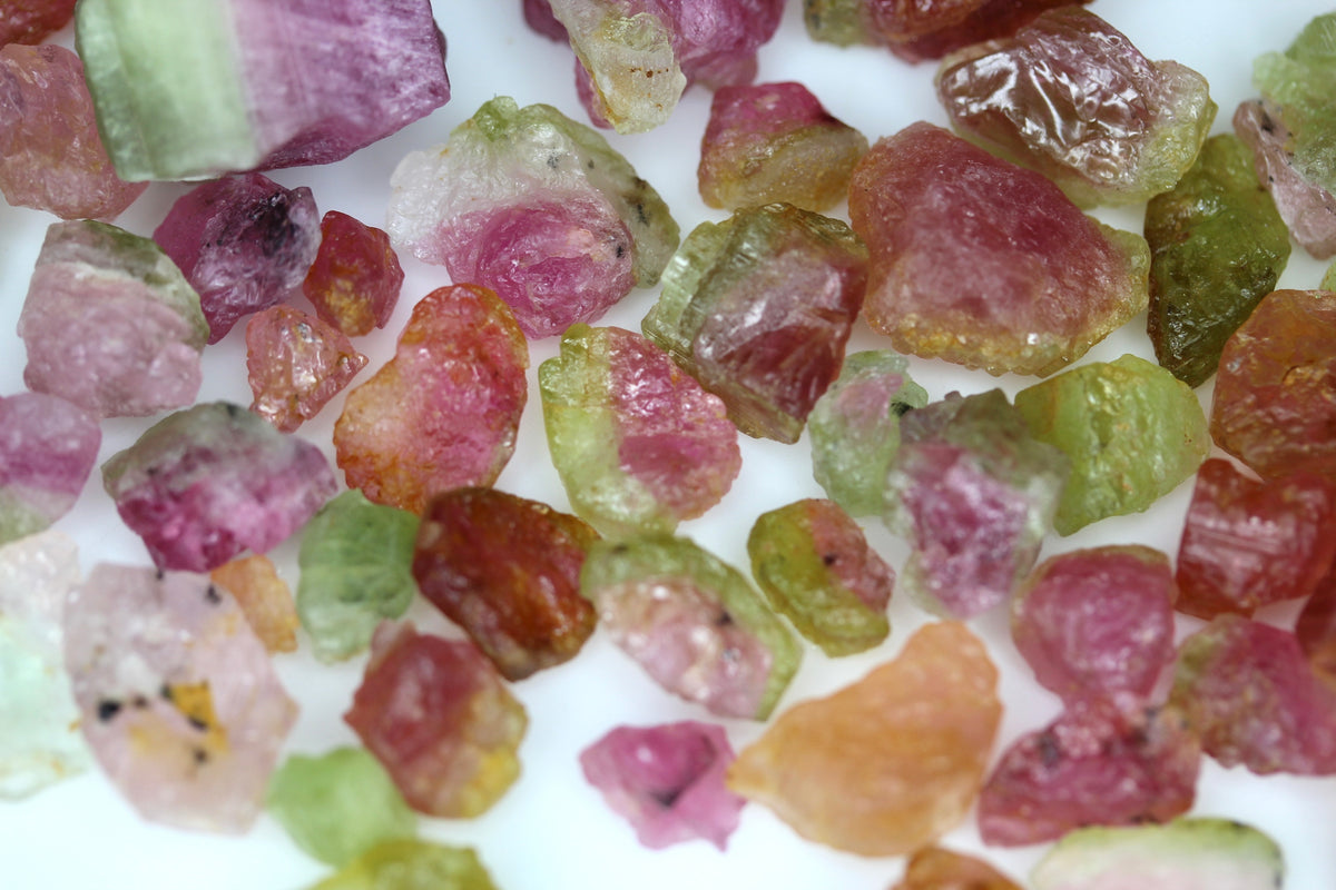 Watermelon Tourmaline Slices for gems cutters 