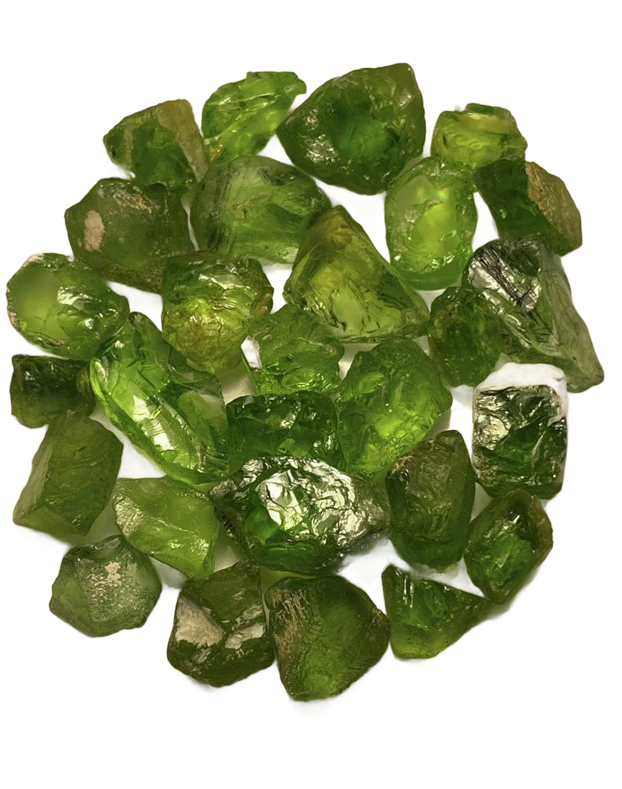 250 carats Natural Facet grade Rough Peridots Apple Green