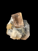 Natural Golden topaz crystal on metrix 