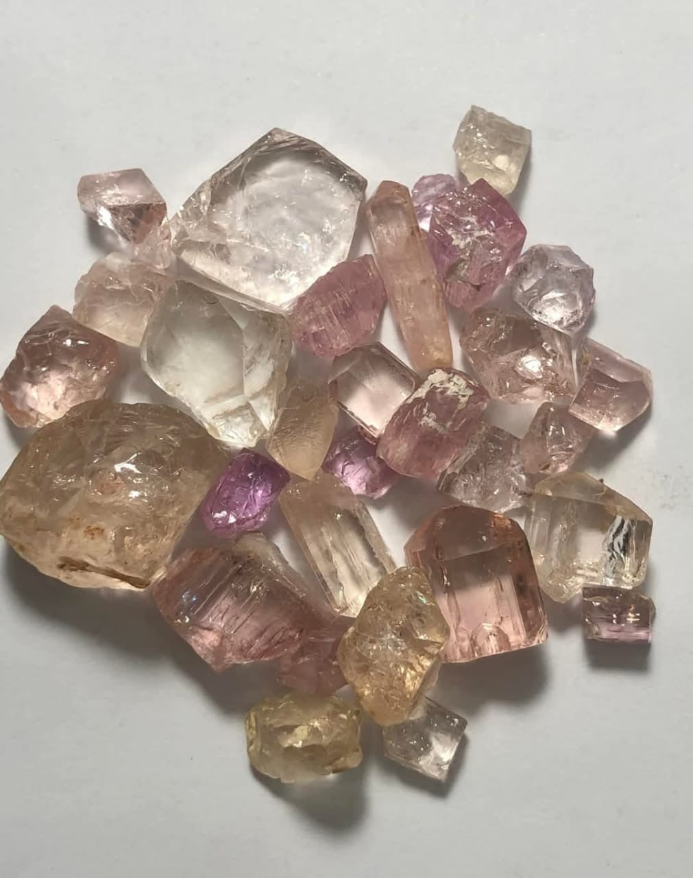 Over 500 Carats Imperial Topaz Crystal offers Rough Loose Natural Gems Parcel Lot