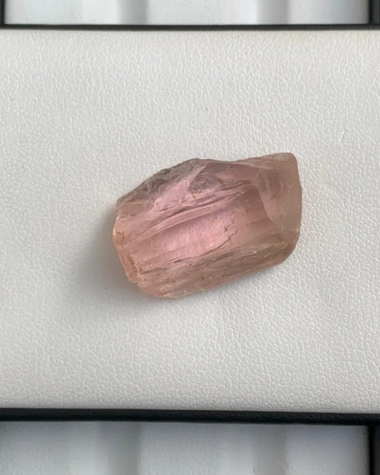 35 carat rare pink rough topaz crystal | Katlang Topaz | Imperial Topaz