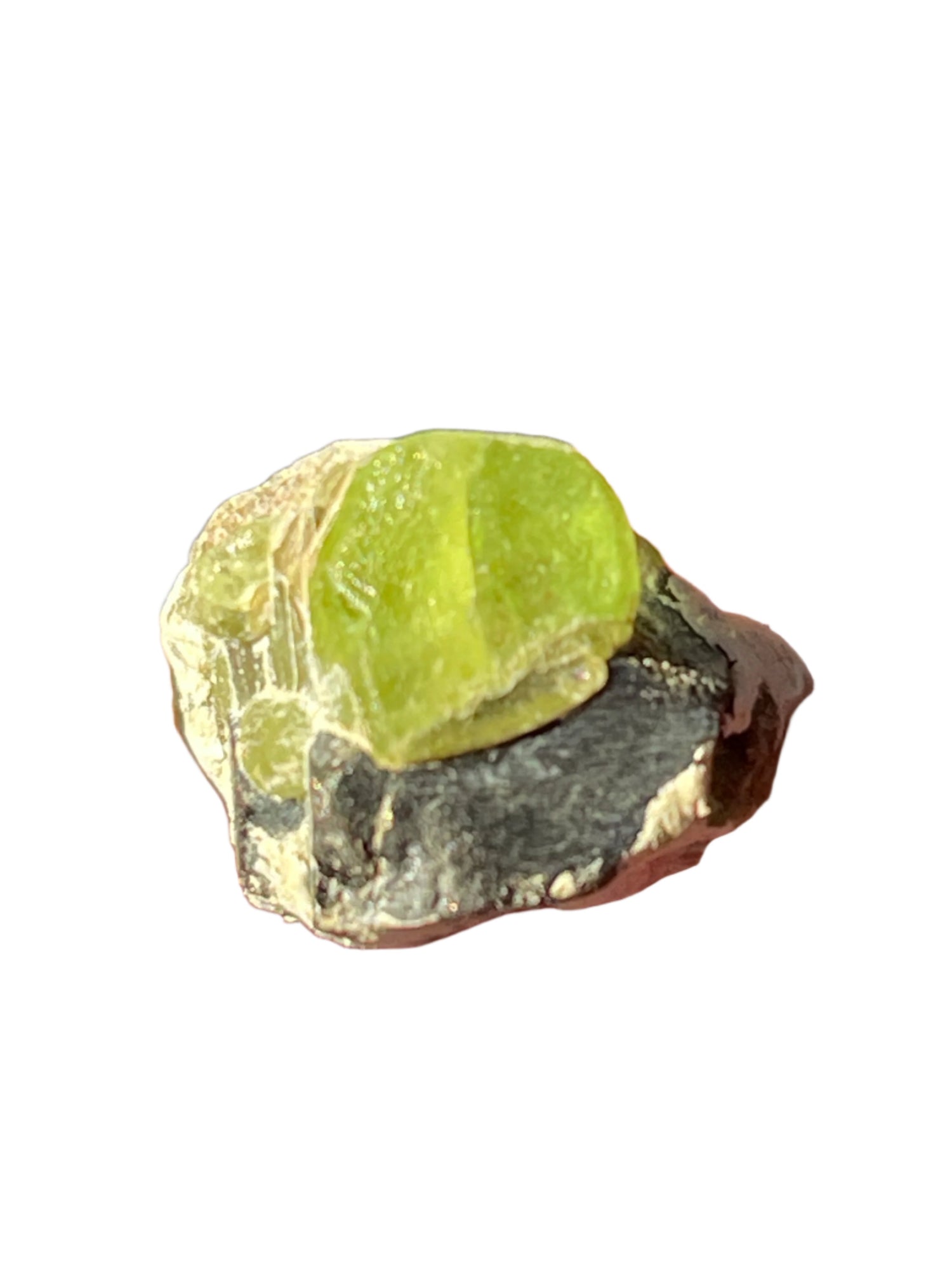 10 grams Unique Apple-Green Peridot with Magnetite – Handpicked from Pakistan