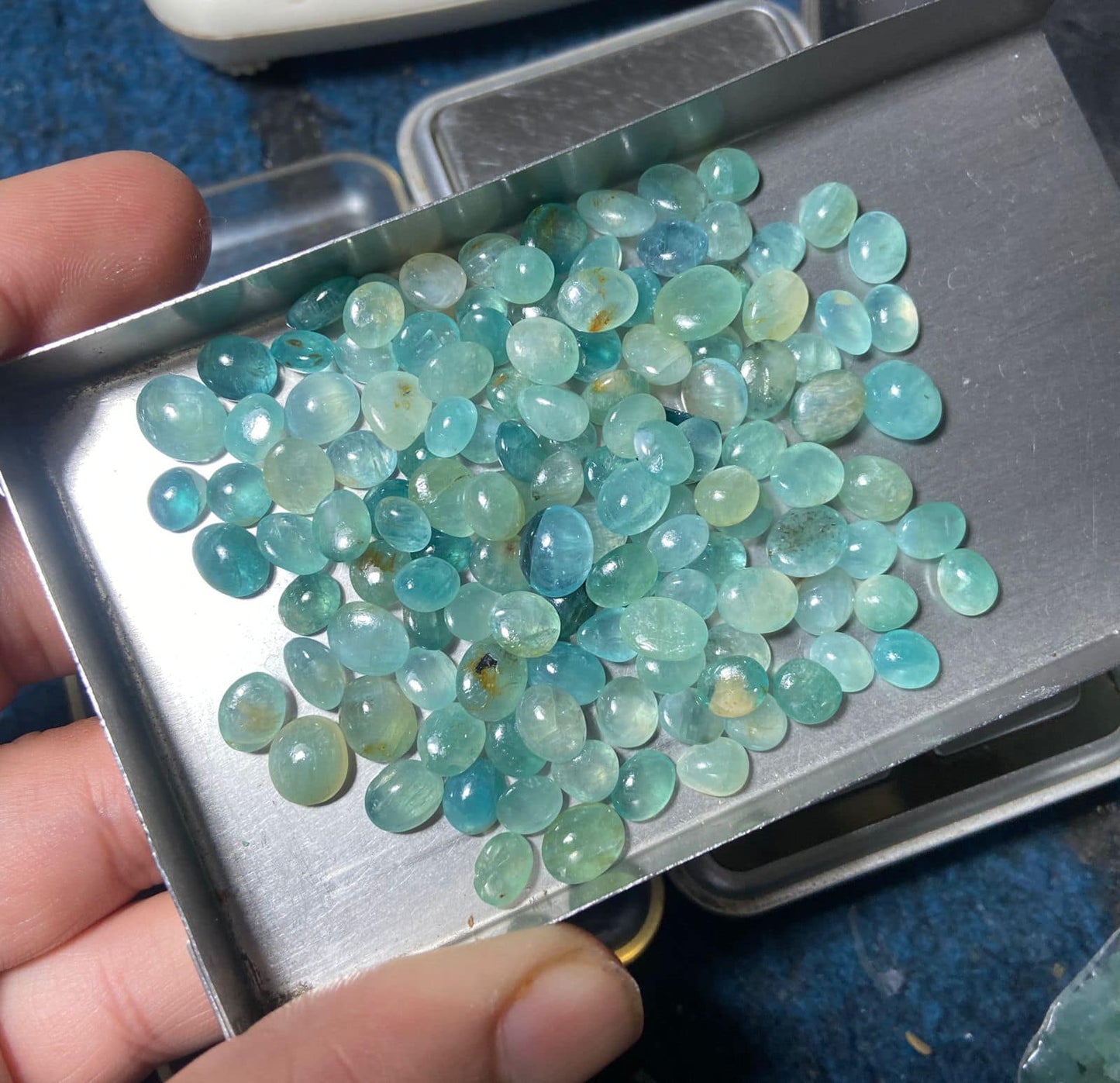 Extremely Rare Grandidierite Stones | Grandidierite cabochons