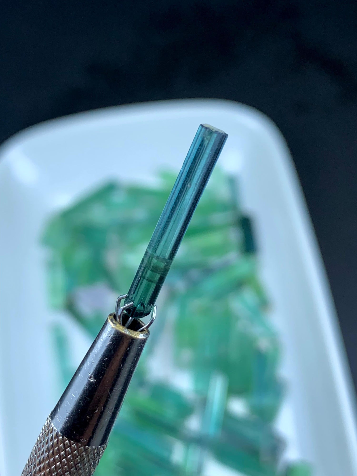 200 Carats Raw Tourmaline Green Crystals