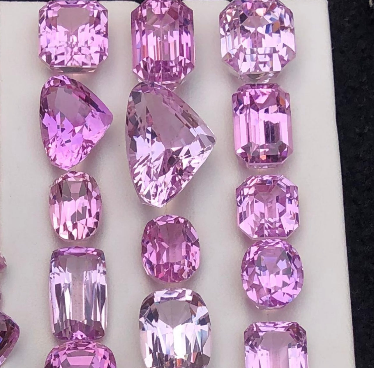 Natural Pink Kunzite Faceted Stones deal