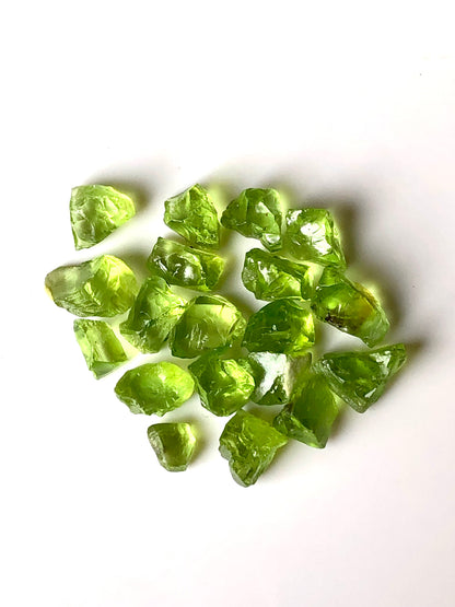 55Carats Natural Green Peridot Facet Rough Deal