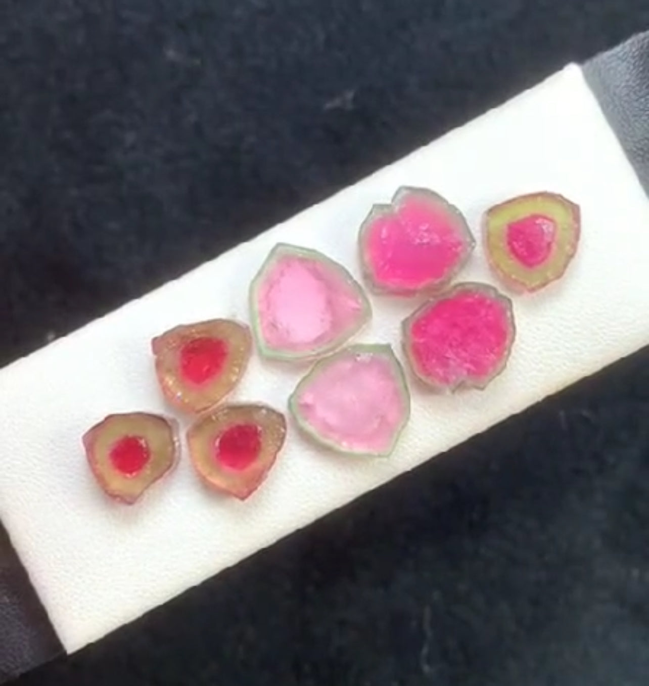 1 Pair Natural Pink Tourmaline Bio Color Slices Pair, Raw Slices For Making Jewelry, Gemstone For Jewelry sold Making, Pair For Earring, Handmade