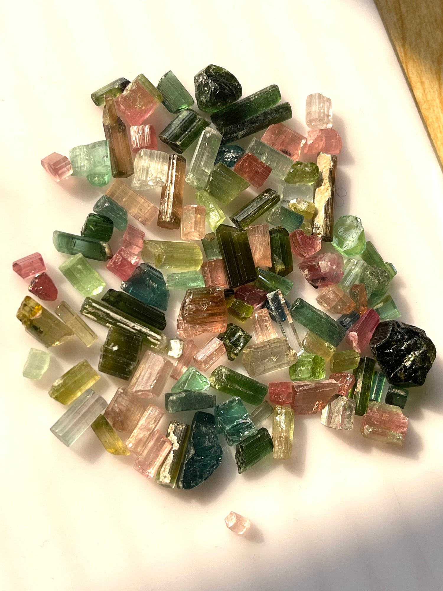 170 carats Pink Green Tourmaline Raw crystals