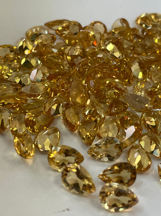 Calibrated Pear Shape Citrine Loose Stones Deals