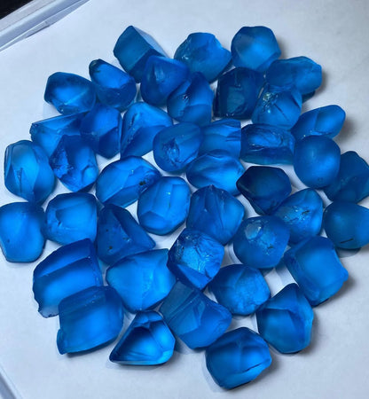 300 grams Electric Swiss Blue Raw Topaz Parcel