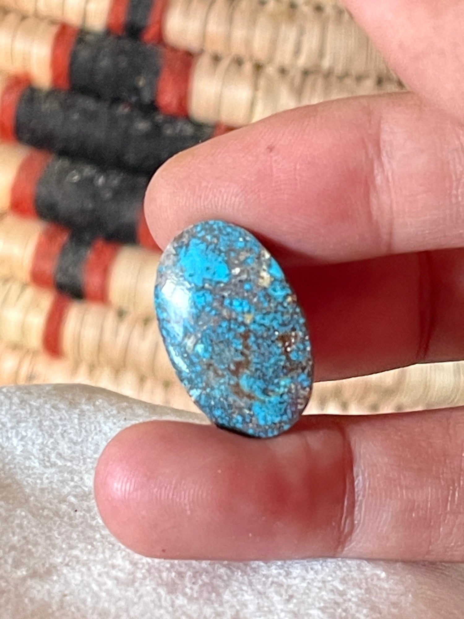 14.8 carats Natural Web Turquoise from Persia