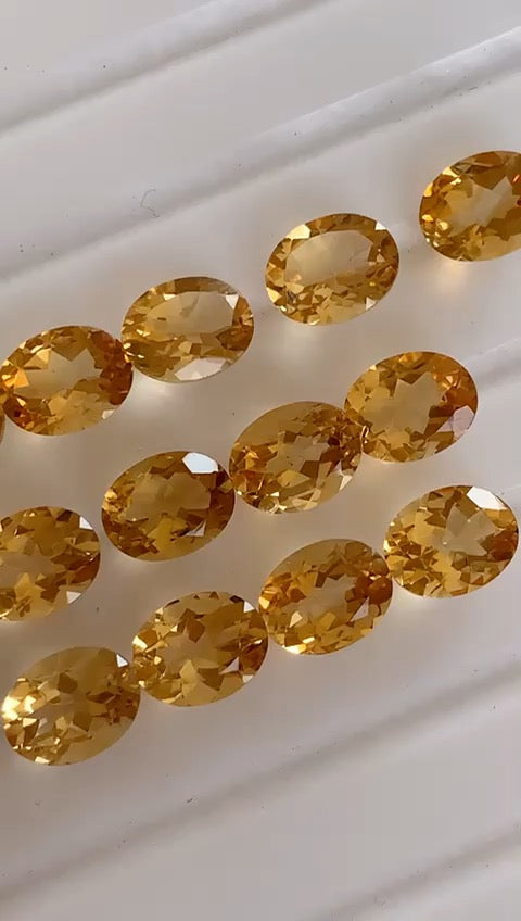 4 Pairs of Citrine Loose Stone