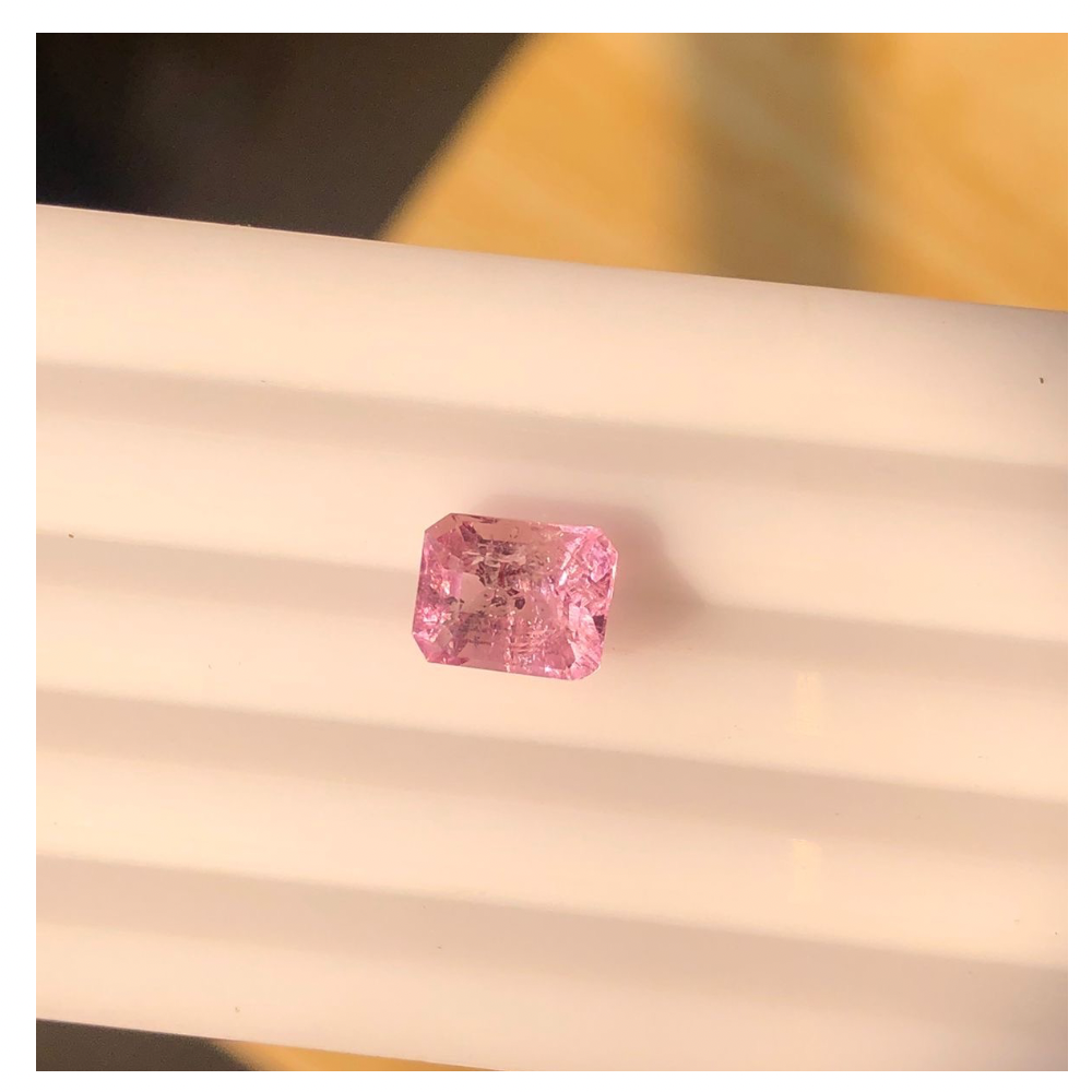 2.01 carats Rare Katlang Topaz- Step Cut Pink Topaz