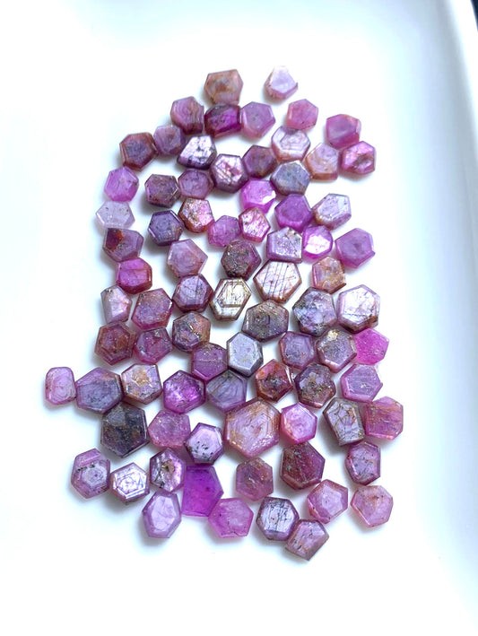 78 pieces of Natural Ruby Crystal Slices