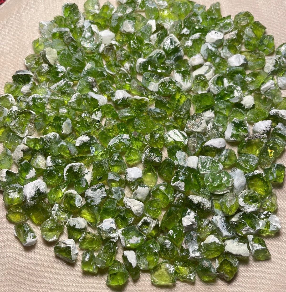 500 Carats Facet Rough Green Peridots Bulk Deal