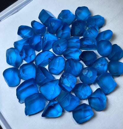 300 grams Electric Swiss Blue Raw Topaz Parcel