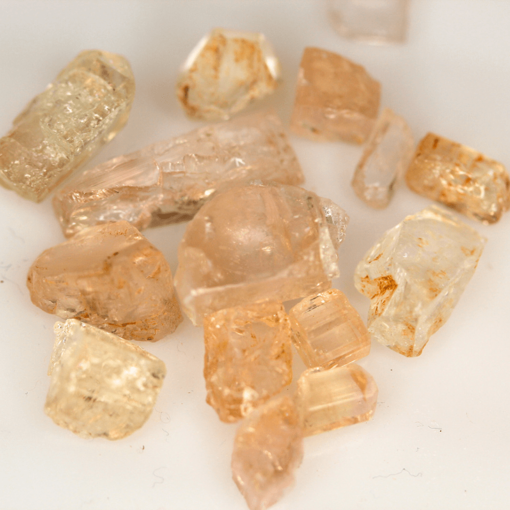 Buy raw topaz crystals for lapidary art
