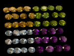 Amethyst, Peridots, Citrine, Blue Topaz faceted stones