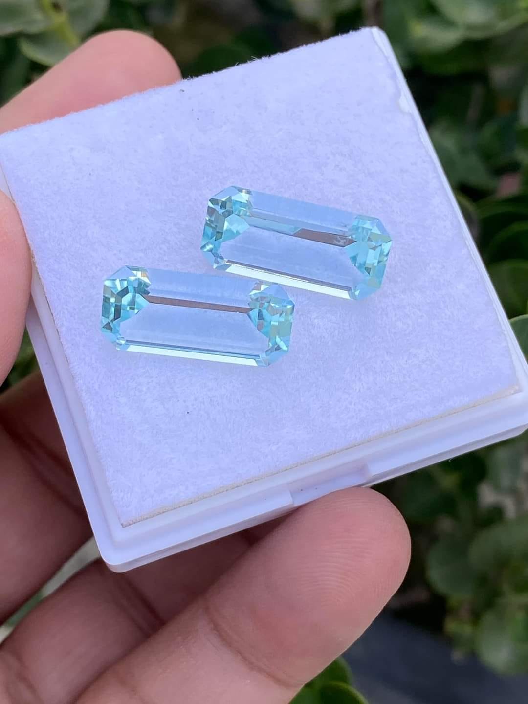 Buy Faceted Aquamarine Stone Pairs