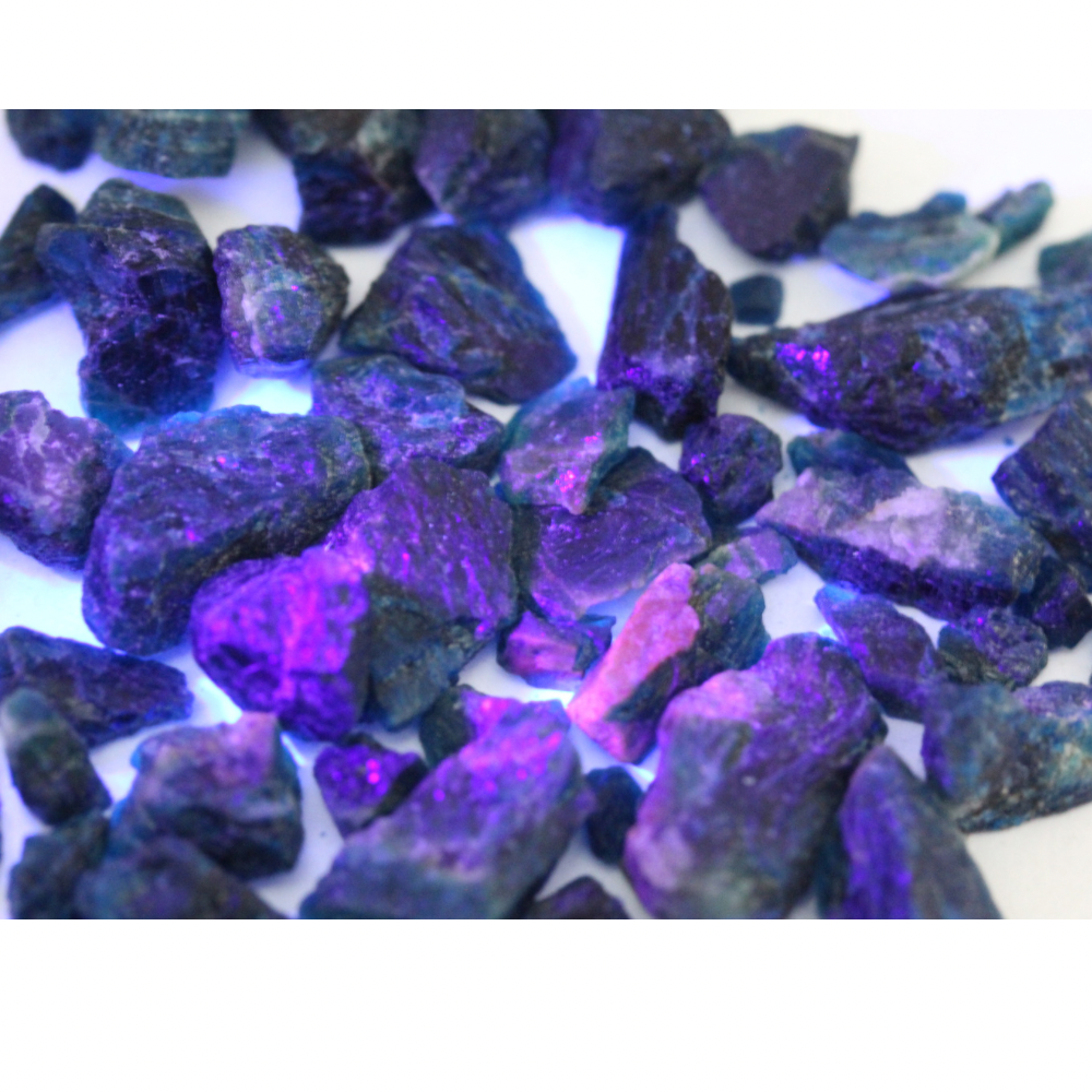 150 Carats Fluorescence Raw Afghanite Stones for Lapidary - Rare Mineral