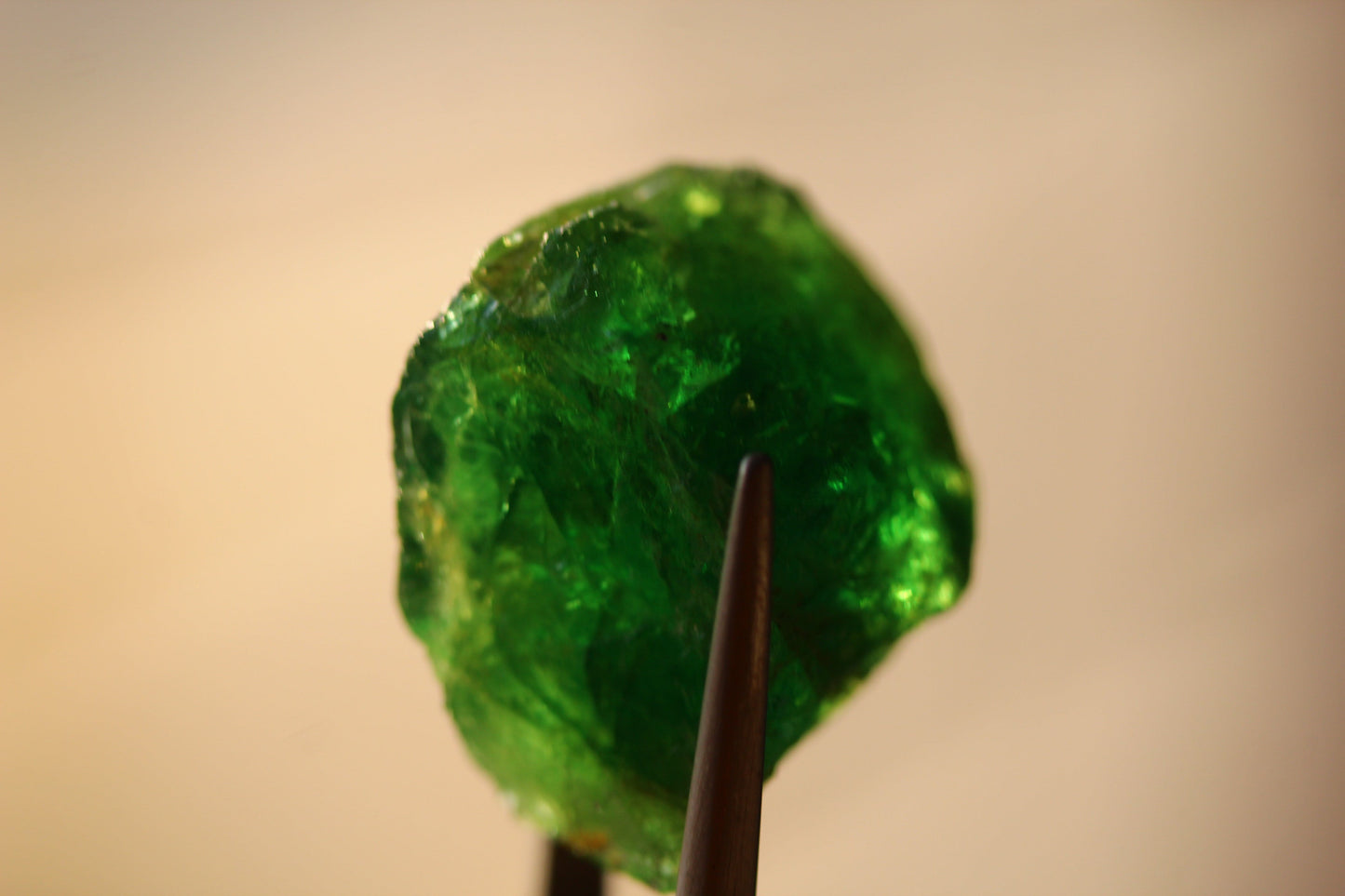 52 Carats Raw Tsavorite Garnet Stone - Tsavorite Crystal