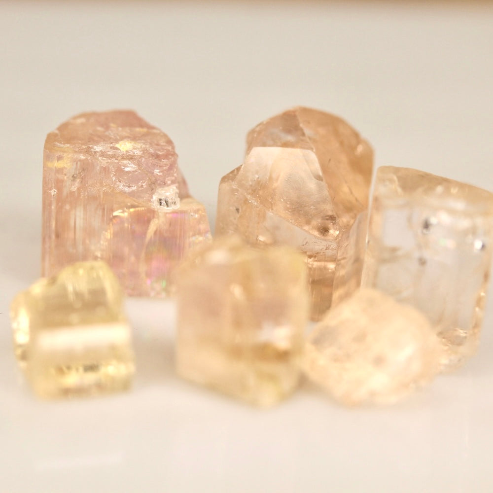 Raw Topaz Crystals for faceting