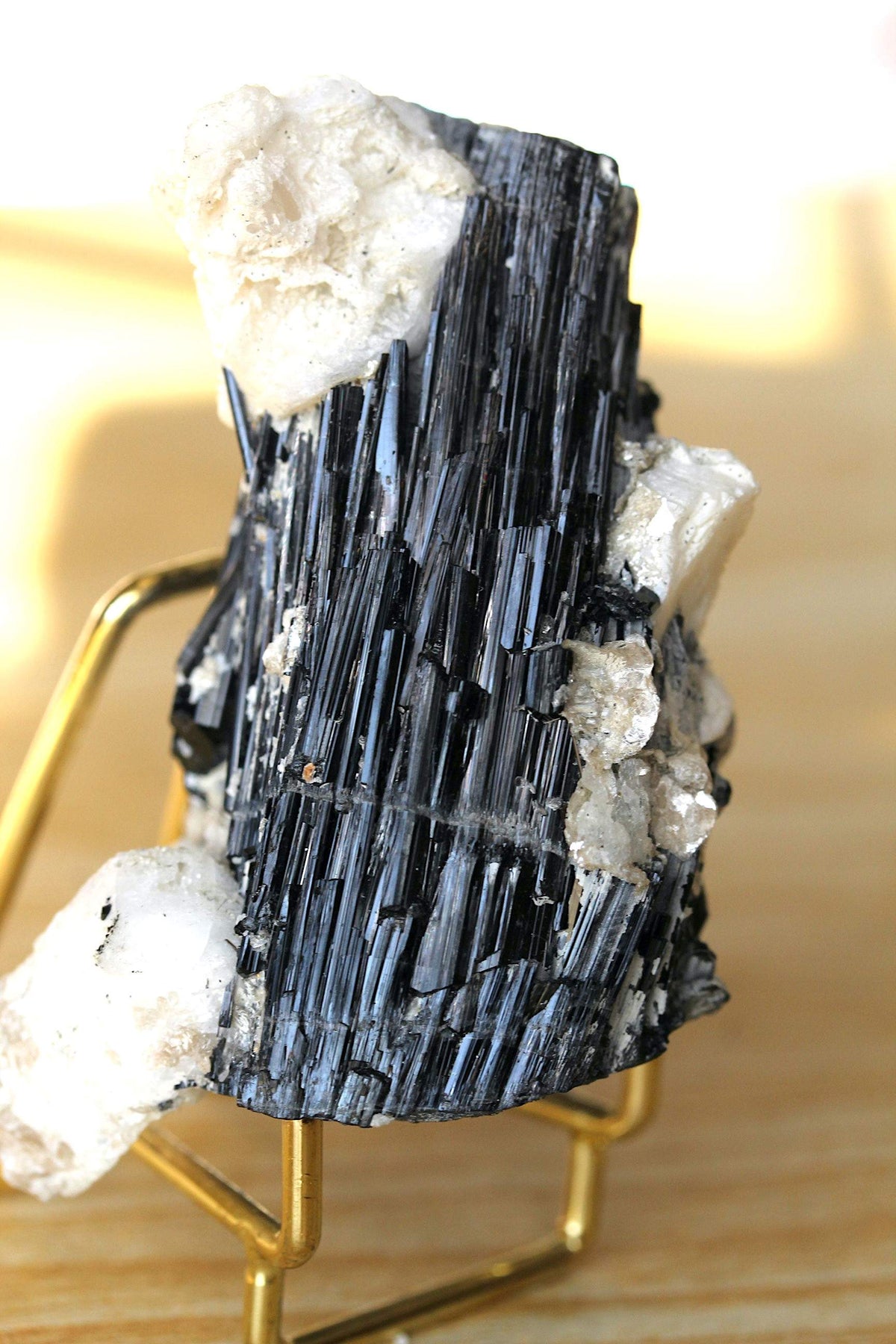 133 Grams Aesthetic Black Tourmaline Crystal Tower On Feldspar - Skard 