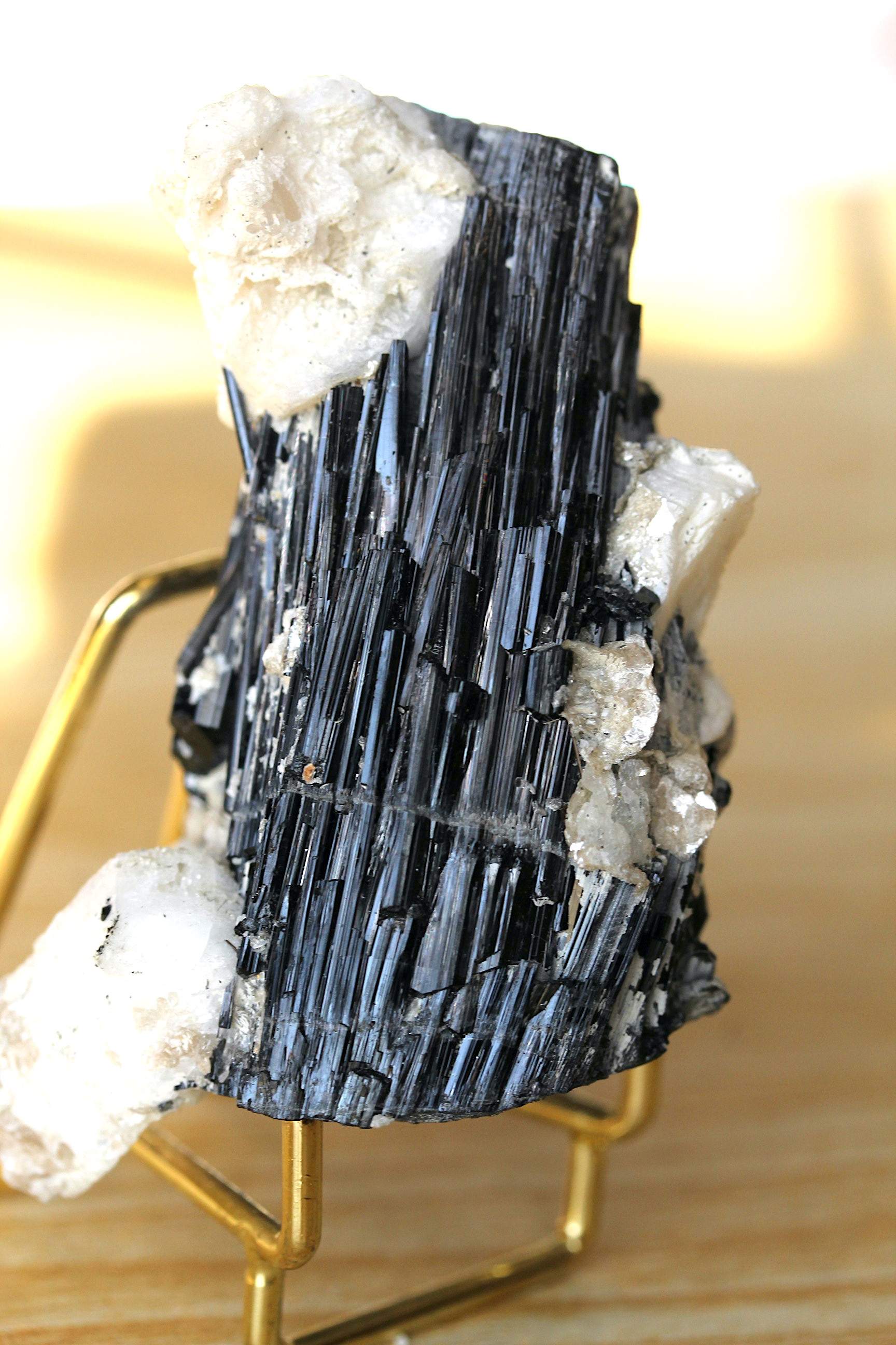 Black Tourmaline Tower Fine Mineral Specimen