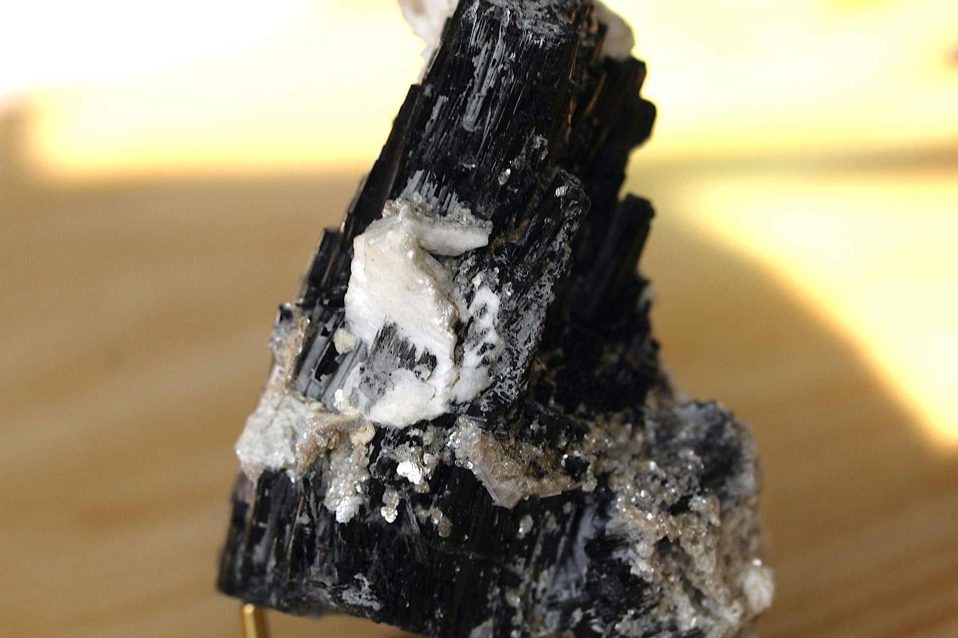 Unique Black Tourmaline Crystal  Mineral Specimen