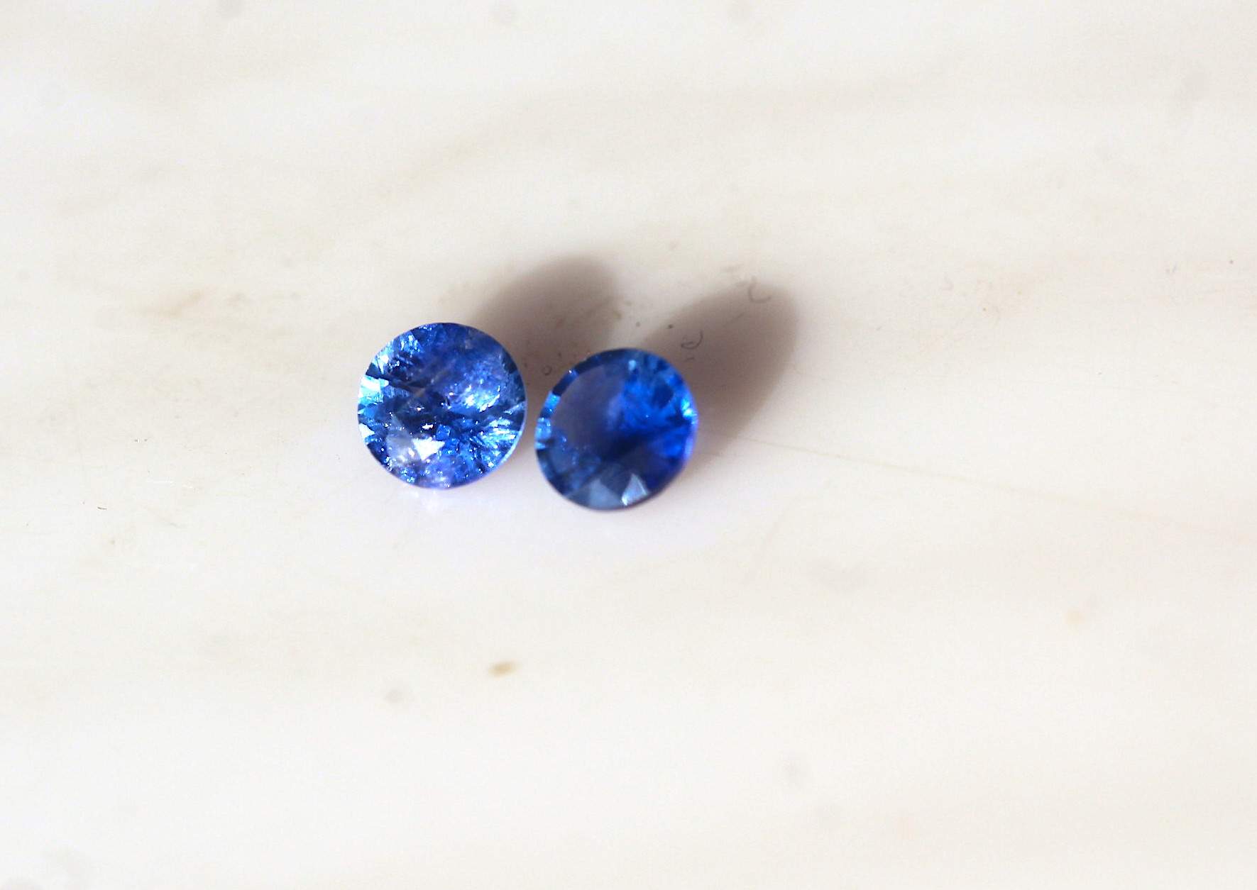 Buy Round Blue Sapphire Pair