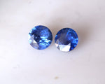 Royal Blue Sapphire Pair - Round Brilliant