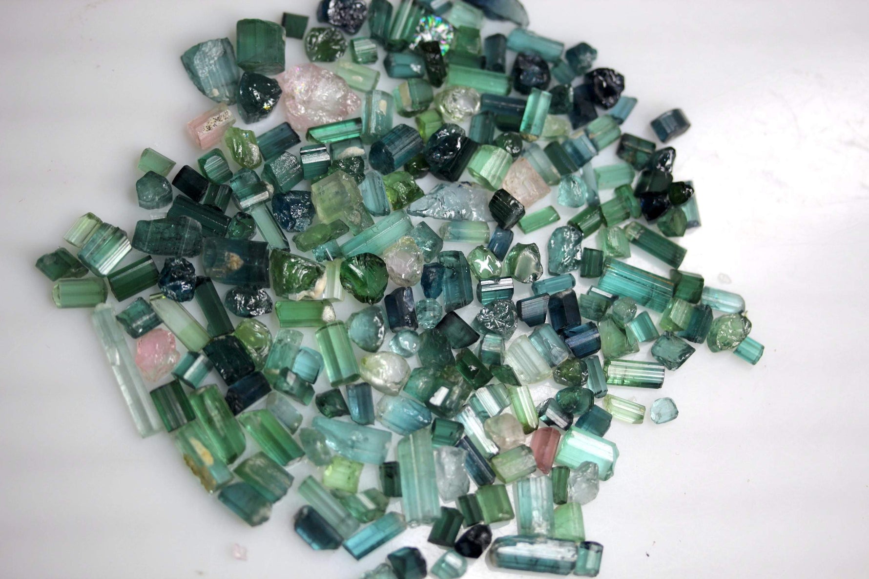 green tourmaline stones